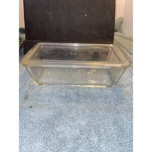 Vintage Glasbake Clear Loaf Pan With Lid, 254